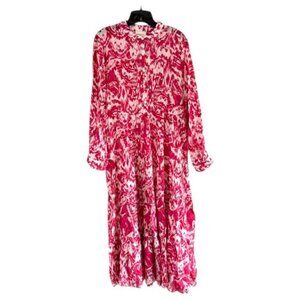 CHOKLATE Paris Button Up Long Sleeve Midi Dress Size XL 41620